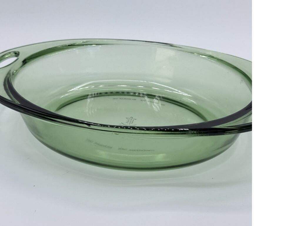 Anchor Hocking Emerald Green 2 Qt Oval Glass Baking Casserole Dish 10.5”